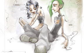 Эмо парень и девушка