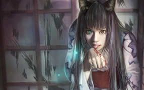 Поранившаяся киса