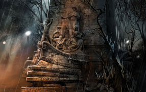 В темном саду