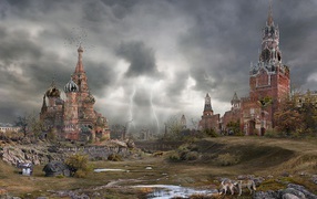 Москва после ядерной войны Осень