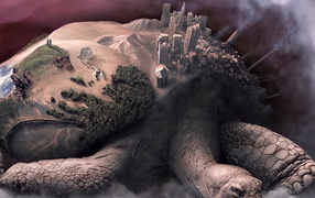 Черепаха несущая мир