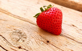 Strawberry on the board