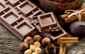 Шоколад и орехи