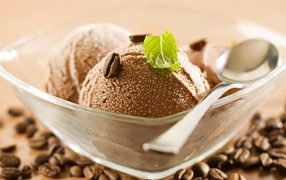 Шоколадное мороженое с мятой