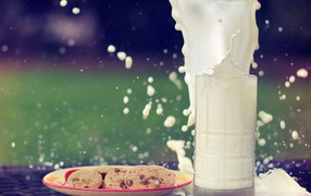 Cookie and milk