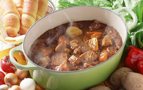 Суп с рыбой и мясом