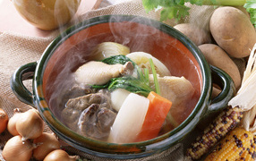 Уха с куриными ножками