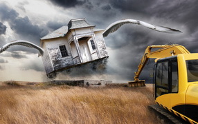 Улетающий дом