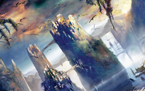 Замок и птицы