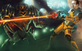 Халф Лайф. Огонь из бластера