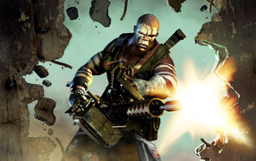 Негр с пулеметом