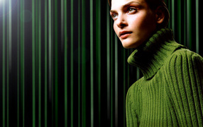 Девушка в зеленом свитере