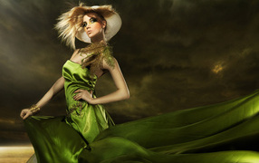 Девушка модница модель