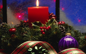 Горящая свеча / Рождество