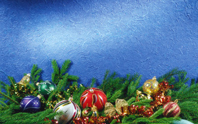 Разноцветные шары / Рождество