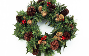 Венок и шишки / Рождество