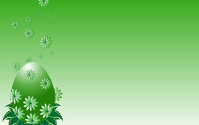 Зеленое Пасхальное яйцо