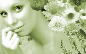 Красивая девушка в день 8 марта