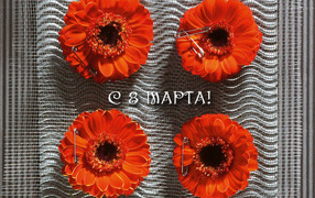 Открытка на международный женский день
