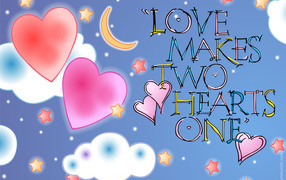Любовь делает два сердца одним целым