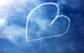 The figure in the sky on Valentine Day