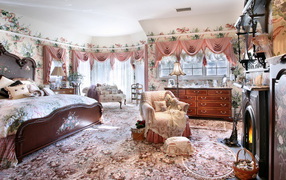 Спальная с камином