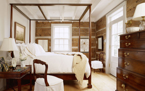 Уютная спальня в светлых тонах