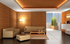 Design of an apartment / wood