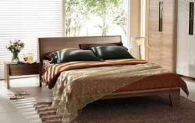 Стильная двуспальная кровать