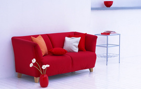 Red  couch