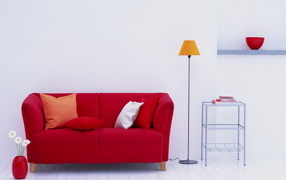 Красный диванчик