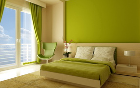 Room in shades of green