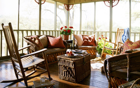 Комната с видом на террасу