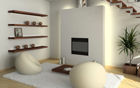 Комната с камином