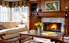 Комната с камином