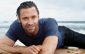 Hugh-Jackman на пляже