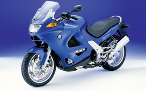 Синий мотоцикл БМВ