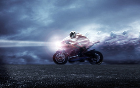 Мото гонщик