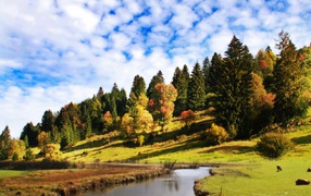 Облака над холмом