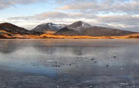 Замерзшее горное озеро
