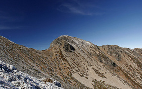 The peak of the mountain