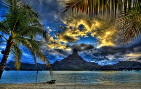 Пляж на закате