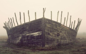 The boat in the fog
