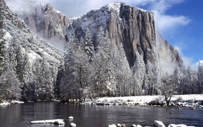 Гора Эль Капитан зимой