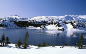 Winter lake of happines