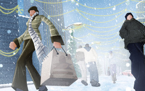 Городская зима