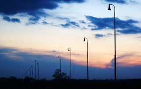 Lanterns at sunset