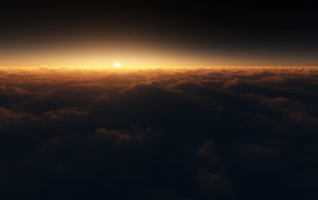 Закат над облаками