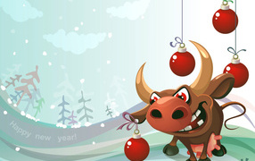 Новогодний бык