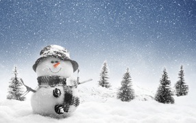 Снеговик красавец
